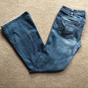 Silver Jeans: Tuesday bootcut distressed jean